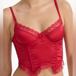 New! Amelie Lace & Satin Corset Bustier by Kat The Label / new with tags!